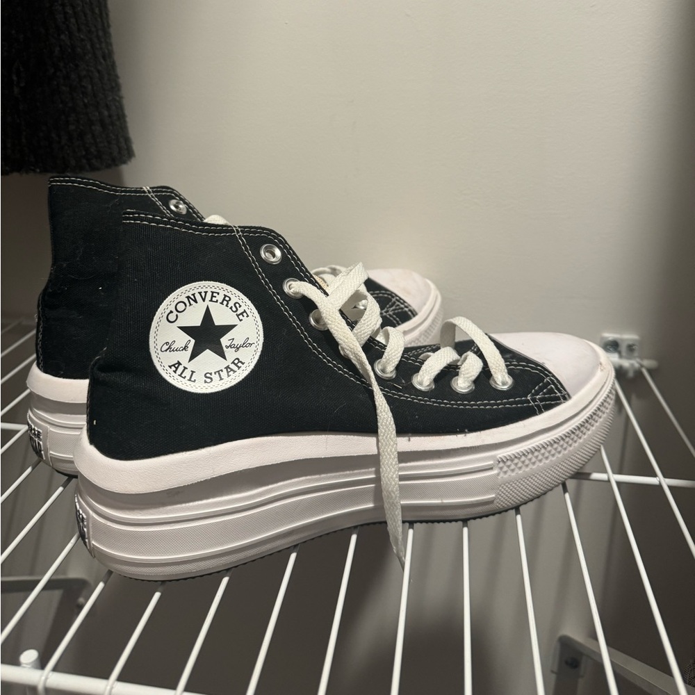 Black platform converse high top